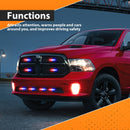 8Pcs Universal Surface Mount Slim Single Row 12LEDs Emergency Hazard Warning Lights Kit for Truck Jeep UTV ATV Tractor - WeiSen - 70207013