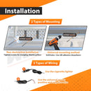 8Pcs Universal Surface Mount Slim Single Row 12LEDs Emergency Hazard Warning Lights Kit for Truck Jeep UTV ATV Tractor - WeiSen - 70207013