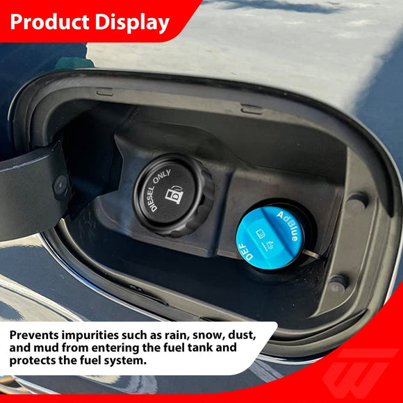 Aluminum Black Magnetic Diesel Fuel Cap for 2020 - 2024 Chevrolet Silverado 1500/1500 LTD & GMC Sierra 1500/Sierra 1500 Limited - WeiSen - 70501018