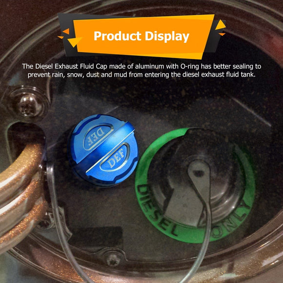 Aluminum Diesel Exhaust Fluid Cap for 2013 - 2023 Dodge Ram EcoDiesel 1500/2500/3500/4500/5500 3.0L 6.7L Diesel, 5.7L 6.4L Gas - WeiSen - 70520009