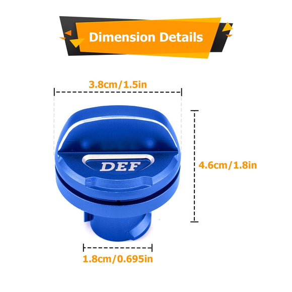 Aluminum Diesel Exhaust Fluid Cap for 2013 - 2023 Dodge Ram EcoDiesel 1500/2500/3500/4500/5500 3.0L 6.7L Diesel, 5.7L 6.4L Gas - WeiSen - 70520009