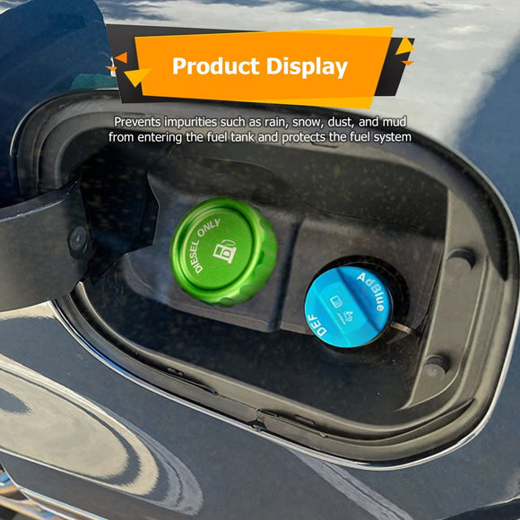 Aluminum Green Magnetic Diesel Fuel Cap for 2020 - 2024 Chevrolet Silverado 1500/1500 LTD & GMC Sierra 1500 - WeiSen - 70501009