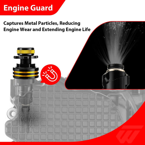 Aluminum Oil Drain Plug for 2015-2024 Ford F150 XL, XLT, STX, Lariat, Raptor, King Ranch, Platinum, Limited - WeiSen - 70520014