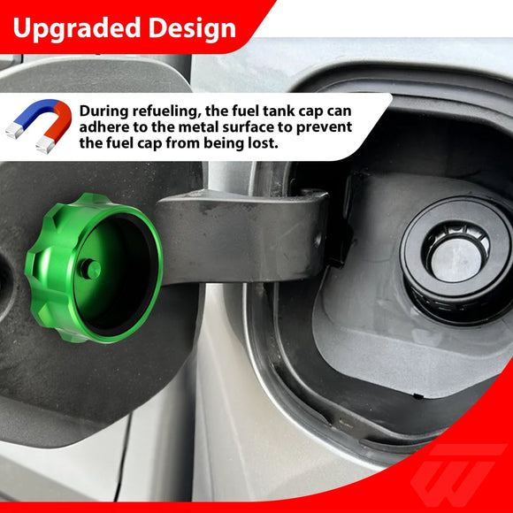 Anodized Green 6061 Aluminum Capless Fuel System Fuel Cap for MOST GM Capless Fuel System Vehicles - WeiSen - 70501011