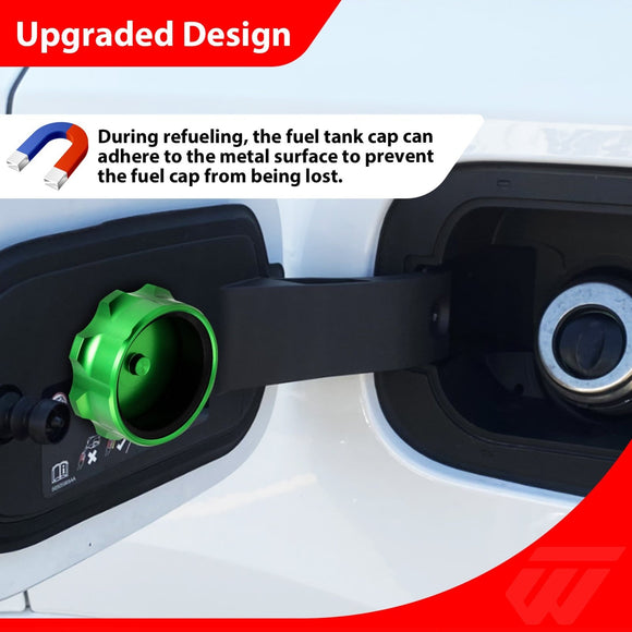 Anodized Green 6061 Aluminum Magnetic Capless Fuel System Fuel Cap Fits Dodge/ Ram/ Jeep - WeiSen - 70501013