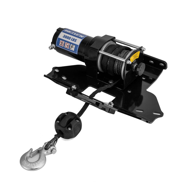 ATV 3000lb 12V Electric Winch Kit for 2005 - 2024 Brute Force 750 4x4 4x4i 4x4i EPS & 2005 - 2014 Kawasaki Brute Force 650 4x4 - WeiSen - 80310041