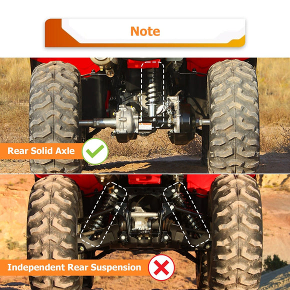 ATV Rear Towing Hitch Trailer Hitch 2" Receiver for 2001 - 2024 Honda Foreman TRX450/500/520 Rancher TRX350/400/420 Rubicon TRX500/520(SOLID AXLE ONLY) - WeiSen - 80107019