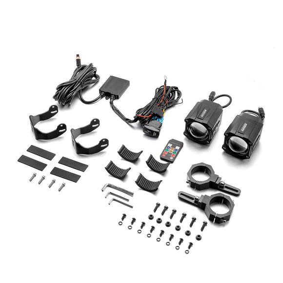 ATV UTV Truck Jeep SUV Golf Cart Whipless RGBW LED Whip Light w/1.5 - 2" Round Tube Clamp | Wireless Remote Control | 9 Modes | Waterproof - WeiSen - 80204019