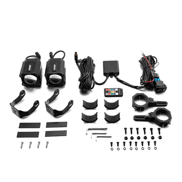 ATV UTV Truck Jeep SUV Golf Cart Whipless RGBW LED Whip Light w/1.5 - 2" Round Tube Clamp | Wireless Remote Control | 9 Modes | Waterproof - WeiSen - 80204019