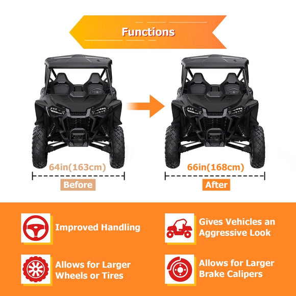 Can - Am Commander Defender Kawasaki Mule Honda Talon 1000X 4Pcs UTV ATV 6061 Aluminum 1" Wheel Spacer Adapter - WeiSen - 80403013