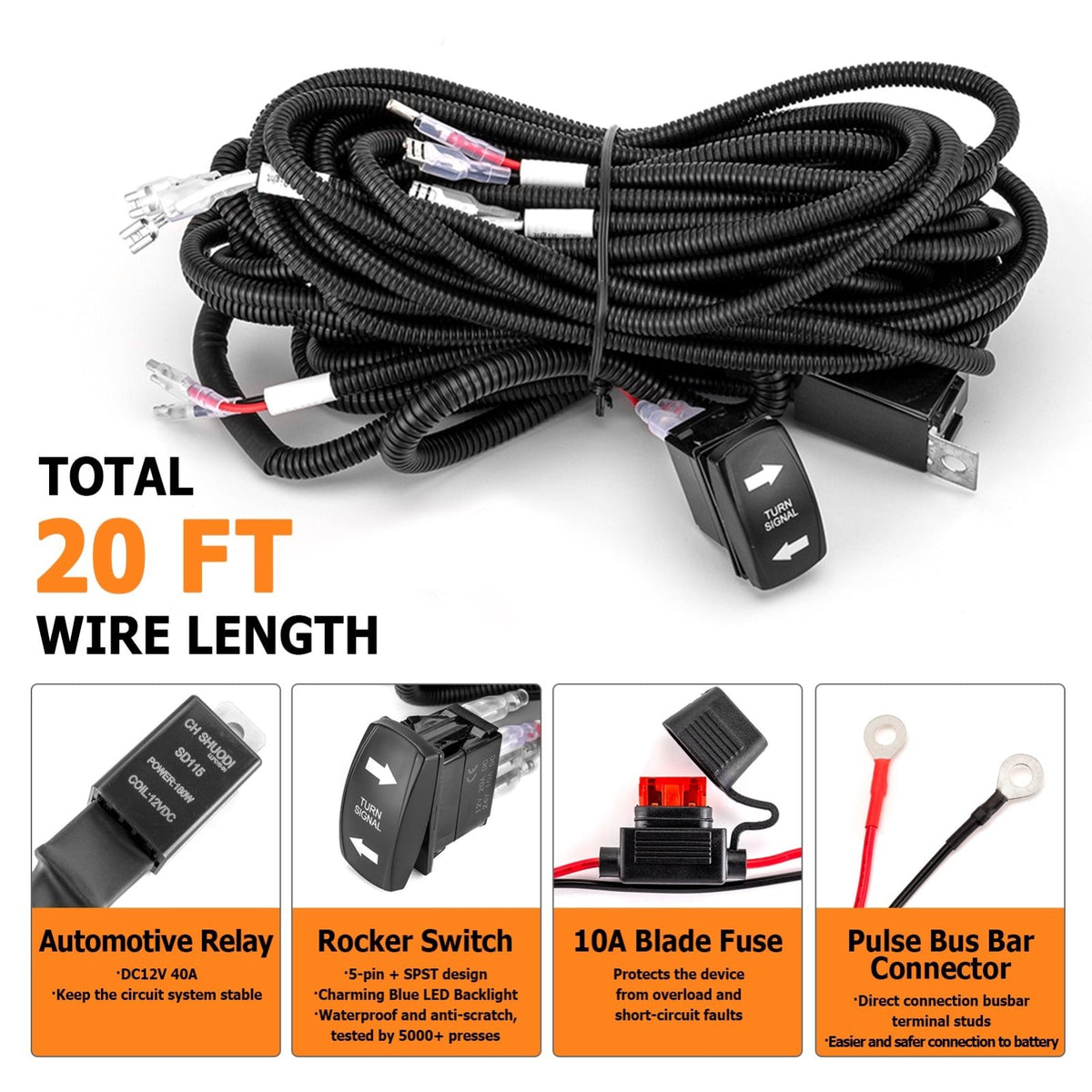 Maverick R Rear Control Module Wiring Kit 2024-2026 Can-am Maverick R/R Max UTV Key On Turn Signal Wiring Harnes ...