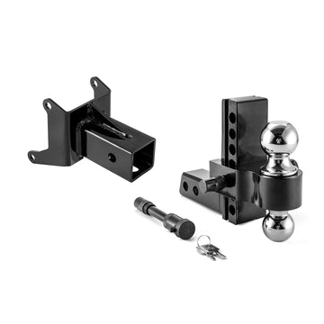 Can Am Outlander & Renegade 1000 850 650 570 450 Rear Adjustable Trailer Hitch Ball Mount Receiver Kit - WeiSen - 80107008+70304025