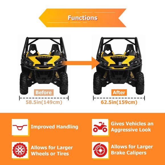 Can - Am Outlander Renegade Commander Maverick Sport Trail 2Pcs 6061 Aluminum 2" Wheel Spacer Adapter - WeiSen - 80403029