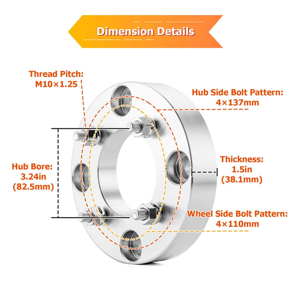 Can am Outlander Renegade Maverick Commander Kawasaki Bayou Brute Force 1.0" 1.5" Wheel Spacers | 6061 - T6 Forged Aluminum - WeiSen - 80403010