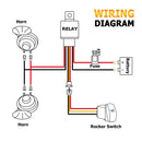 Can Am Polaris Arctic Cat Honda Universal Street Legal Horn Kit with Rocker Switch - WeiSen - 80620001