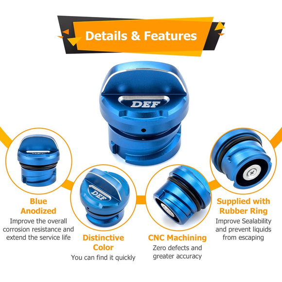 Diesel Exhaust Fluid Cap for 2010 - 2019 Chevrolet Silverado 2500/3500 DIESEL & GMC Sierra 2500/3500 DIESEL - WeiSen - 70520010