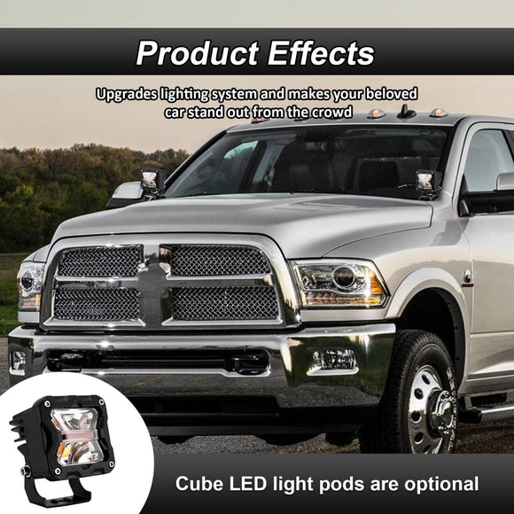 Dodge RAM 1500 2500 3500 LED Light Pod A Pillar Hood Hinge Ditch Mount Bracket - WeiSen - 70104008