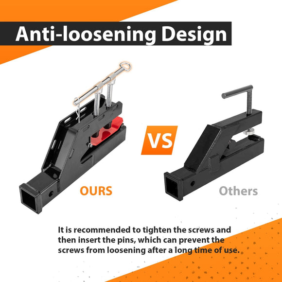 Fit for Kubota Deere Bobcat Tractor Bucket Heavy - Duty Steel 2" Trailer Hitch Receiver - WeiSen - 60401004