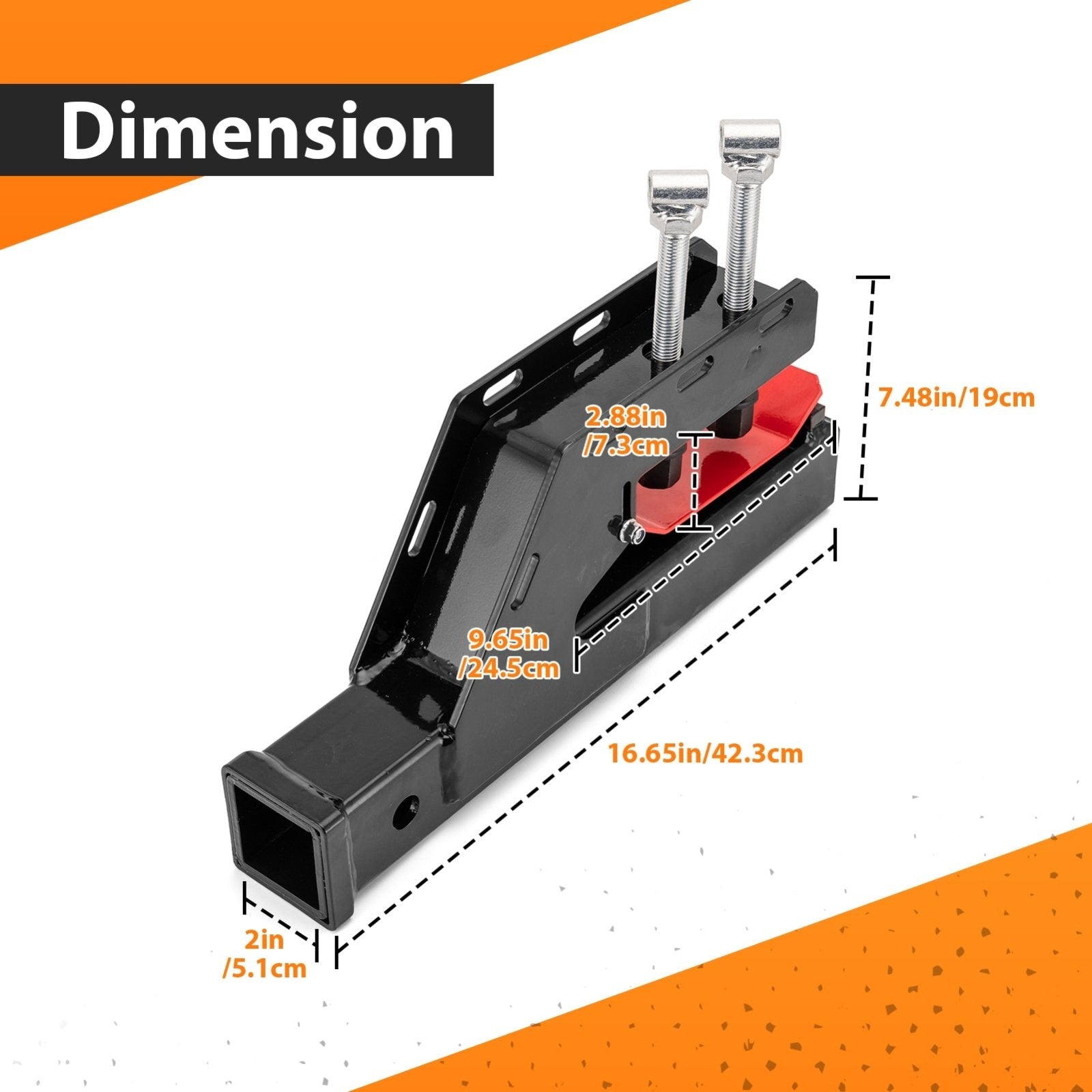 Fit for Kubota Deere Bobcat Tractor Bucket Heavy - Duty Steel 2" Trailer Hitch Receiver - Weisen