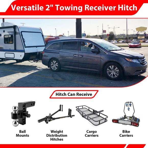For 1999-2017 Honda Odyssey Heavy Duty Steel 2 Inch Receiver Trailer Hitch - WeiSen - 70108044