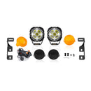 For 2005-2021 Nissan Frontier 2nd Gen Hood Hinge Ditch LED Pod Lights 3.5" – 3-Layer DRL, 6 Modes, DT Harness - WeiSen - 70104052+70201014