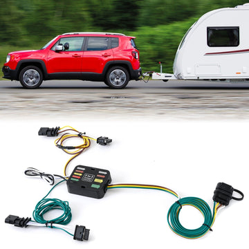 For 2015-2023 Jeep Renegade Plug & Play, 4-Way Flat Trailer Wiring Harness Kit - WeiSen - 70206096