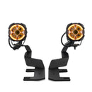 For 2017-2022 Ford F-250 F-350 F-450 F-550 Super Duty Hood Hinge Ditch LED Pod Lights 3.5" – 3-Layer DRL, 6 Modes, DT Harness - WeiSen - 70104022+70201014