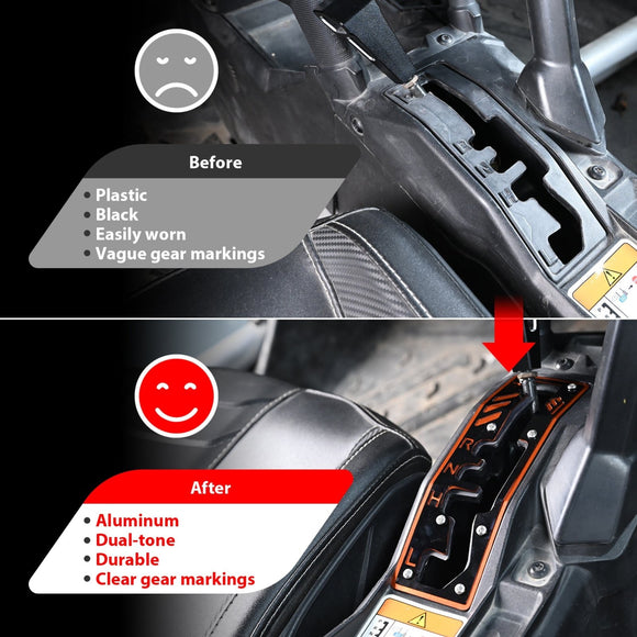 For 2017-2026 Can-Am Maverick X3/X3 Max Aluminum UTV Shift Plate Panel Cover - WeiSen - 80312008