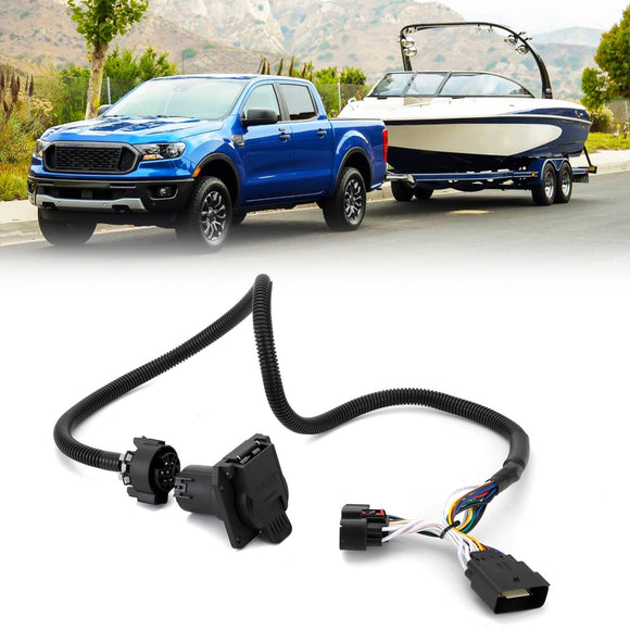For 2019-2023 Ford Ranger Plug&Play Vehicle-Side Custom RV Blade 7-Pin Trailer Wiring Harness - WeiSen - 70206092