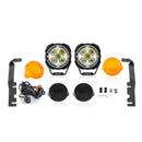 For 2019-2024 Dodge Ram 1500 Hood Hinge Ditch LED Pod Lights 3.5" – 3-Layer DRL, 6 Modes, DT Harness - WeiSen - 70104009+70201014