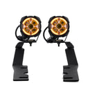 For 2019-2024 Dodge Ram 1500 Hood Hinge Ditch LED Pod Lights 3.5" – 3-Layer DRL, 6 Modes, DT Harness - WeiSen - 70104009+70201014