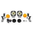 For 2020-2026 Chevy Silverado/GMC Sierra 2500HD 3500HD Hood Hinge Ditch LED Pod Lights 3.5" – 3-Layer DRL, 6 Modes, DT Harness - WeiSen - 70104074+70201014