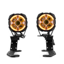For 2022-2026 Chevy Silverado 1500 GMC Sierra 1500 Hood Hinge Ditch LED Pod Lights 3.5" – 3-Layer DRL, 6 Modes, DT Harness - WeiSen - 70104070+70201014
