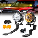 For 2022-2026 Toyota Tundra Hood Hinge Ditch LED Pod Lights 3.5" – 3-Layer DRL, 6 Modes, DT Harness - WeiSen - 70104059+70201014