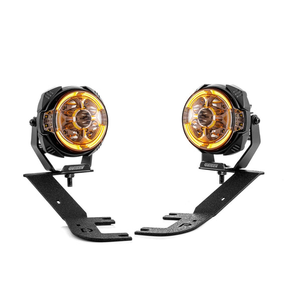For 2023-2026 Chevrolet Colorado & GMC Canyon Hood Hinge Ditch LED Pod Lights 3.5" – 3-Layer DRL, 6 Modes, DT Harness - WeiSen - 70104068+70201014