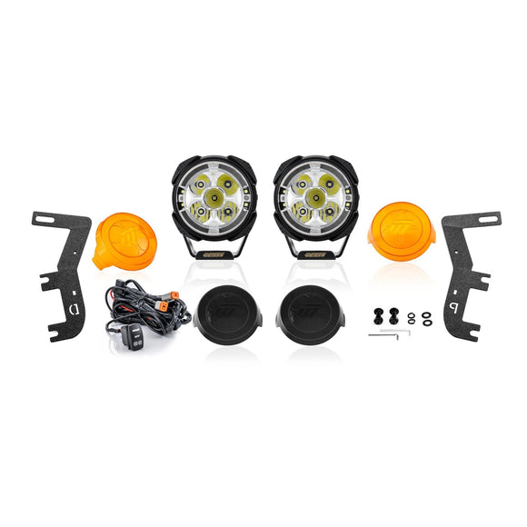 For 2023-2026 Chevrolet Colorado & GMC Canyon Hood Hinge Ditch LED Pod Lights 3.5" – 3-Layer DRL, 6 Modes, DT Harness - WeiSen - 70104068+70201014