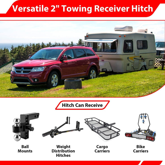 For Dodge Chrysler Volkswagen Ram Heavy Duty Steel 2 Inch Receiver Trailer Hitch - WeiSen - 70108041