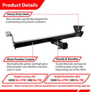 For Dodge Chrysler Volkswagen Ram Heavy Duty Steel 2 Inch Receiver Trailer Hitch - WeiSen - 70108041