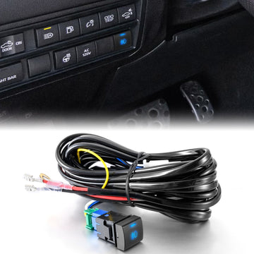 For Toyota Tundra Tacoma 4Runner Highlander 16AWG Led Fog Light Push Button Switch Kit - WeiSen - 70203027