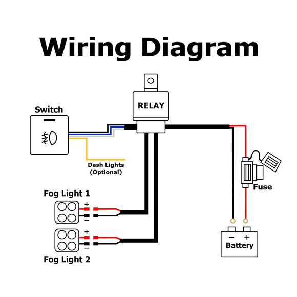 For Toyota Tundra Tacoma 4Runner Highlander 16AWG Led Fog Light Push Button Switch Kit - WeiSen - 70203027