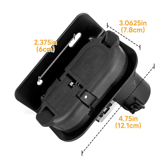 Ford Jeep Toyota Ram OEM Replacement 7 Way & 4 Way Trailer Connector Socket w/ Bracket - WeiSen - 70206064
