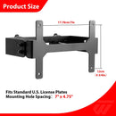 Front Grill No Drill License Plate Holder Universal for US Standard Plates (Bolt Pattern: 7x4.75") - WeiSen - 70302021