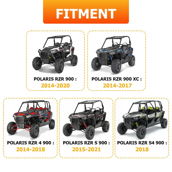 HDPE UTV Front & Rear A - Arm Bushing Kit for 2014 - 2021 Polaris RZR 900 S900 900XC - WeiSen - 80405006