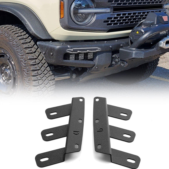 Heavy - Duty Steel Front Bumper Light Fog Light Bracket Compatible with Ford Bronco 2021 - 2025 (w/ Steel Bumper) - WeiSen - 70102065