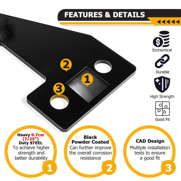 Heavy - Duty Steel Hidden Winch Mounting Plate for 2015 - 2020 Ford F150 V8 with Factory Bumper - WeiSen - 70109003