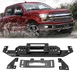 Heavy - Duty Steel Hidden Winch Mounting Plate for 2015 - 2020 Ford F150 V8 with Factory Bumper - WeiSen - 70109003