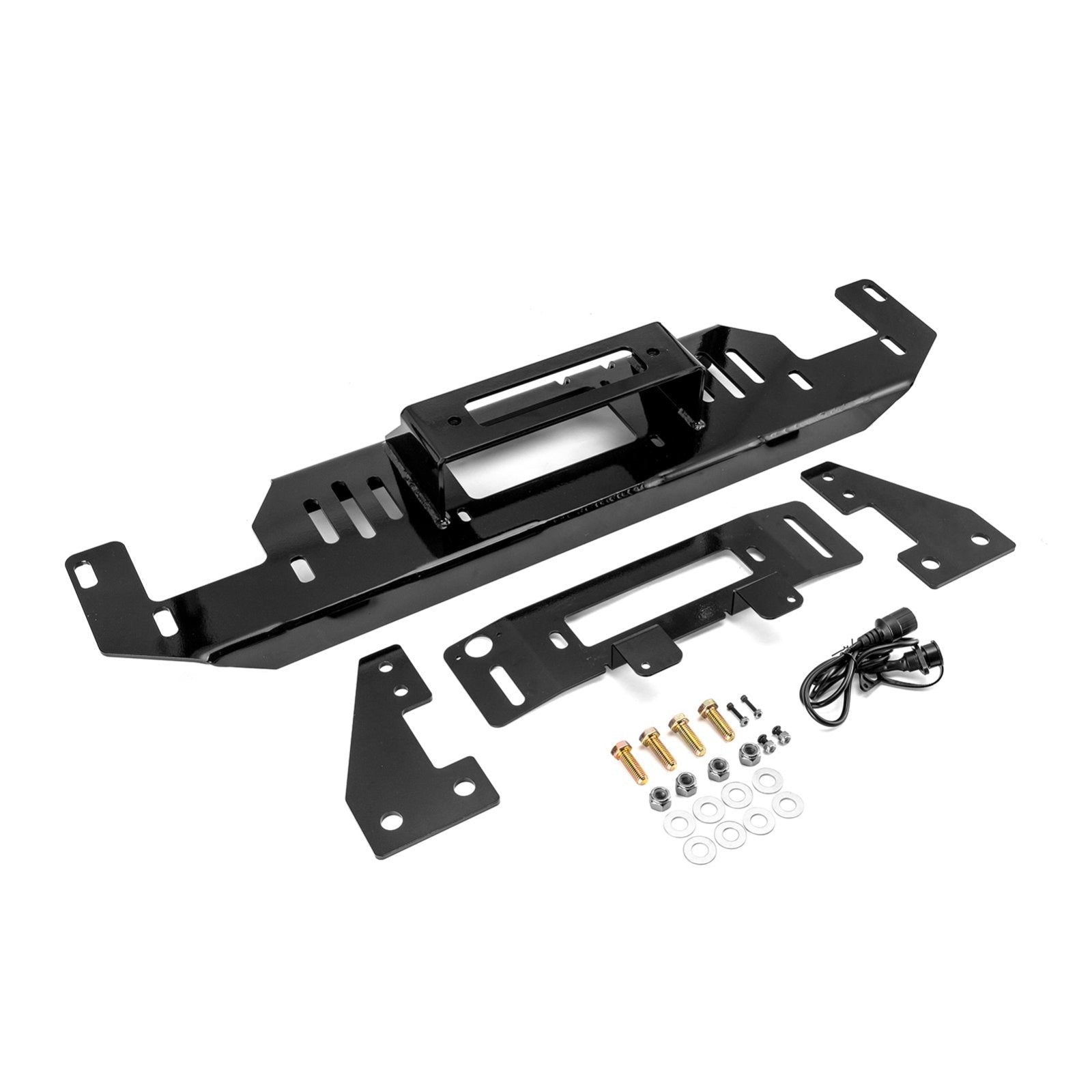 Heavy - Duty Steel Hidden Winch Mounting Plate for 2015 - 2020 Ford F150 V8 with Factory Bumper - Weisen