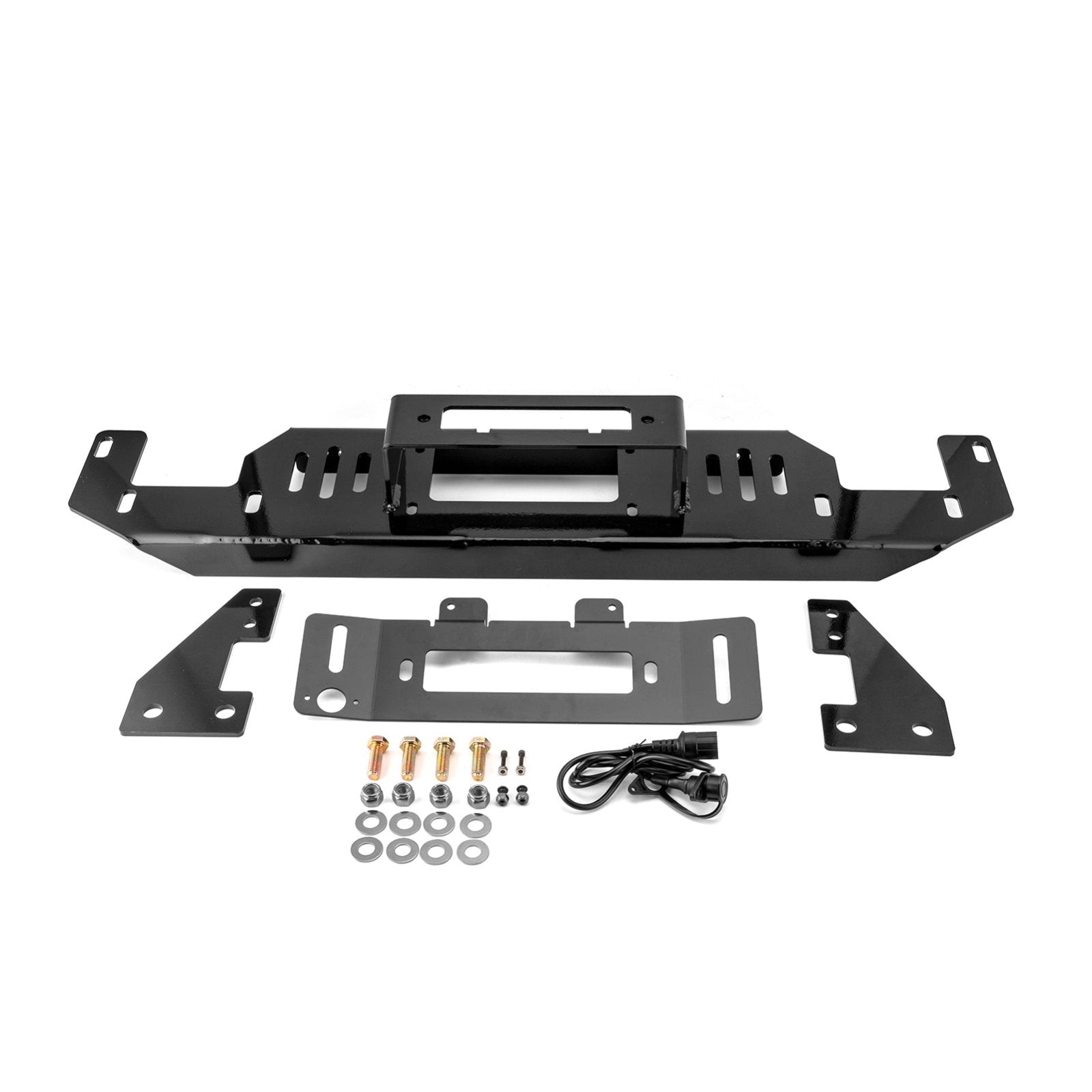 Heavy - Duty Steel Hidden Winch Mounting Plate for 2015 - 2020 Ford F150 V8 with Factory Bumper - Weisen