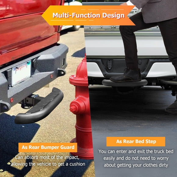 Heavy Duty Steel Towing Hitch Step for 2 inch Receiver for Chevrolet/Ford/Toyota/GMC/Dodge Ram/Jeep - WeiSen - 70120018