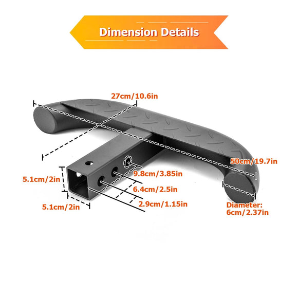 Heavy Duty Steel Towing Hitch Step for 2 inch Receiver for Chevrolet/Ford/Toyota/GMC/Dodge Ram/Jeep - WeiSen - 70120018